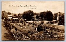City Park Along Highway 25 St. Mary Missouri 1933 Real Photo RPPC picture