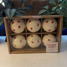 Peppermint Square Ornaments- Box Of 6 Winter Trees picture