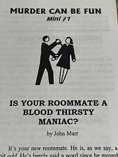 Rare Murder Can Be Fun Mini #1 Roommate Blood Thirsty Maniac Zoo Deaths Comics picture