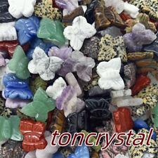 100pc Wholesale Mix Natural Quartz Crystal Butterfly Hand Carved Mini Skull Gift picture