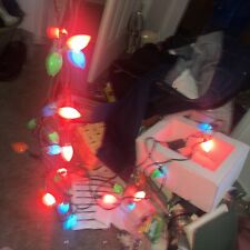39 Vintage C-9 Christmas Light Bulbs On One String. All Working On And Off Mode. picture