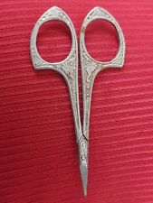 Small antique sewing scissors ornate picture
