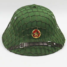 VIETCONG VC PITH HELMET HAT GREEN Colour WITH RED STAR BADGE Helmet Net new picture