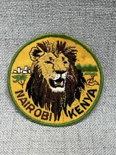 NAIROBI KENYA Patch Badge African Lion KENYA Souvenir Travel Vintage picture