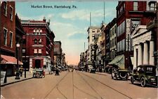 View of Market Street Business District Harrisburg PA c1911 Vintage Postcard N59 picture