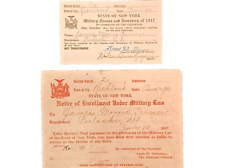 WWI Notice of Enrollment Under Military Law and 1917 Military Census Card picture
