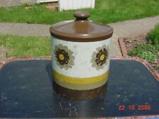 RARE VINTAGE CHEINCO METAL FLOWER CANISTER picture