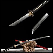New CLAY TEMPERED FOLDED STEEL FULL TANG BLADE JAPANESE SAMURAI SWORD SHARP picture