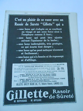 1911 Gillette Safety Shaver Advertising No Ironing No Sharpening picture