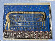 EGYPTIAN Art Painting of SKY GODDESS NUT on Papyrus SIGNED picture