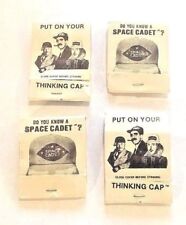 4 VINTAGE Space Cadet and Thinking Cap Matchbooks - Lot 116 picture