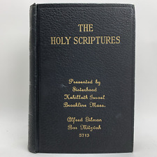 THE HOLY SCRIPTURES Masoretic Jewish Publication Society Hardcover Bible 1952 picture