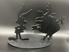 Tex Welch Metal Silhouette Sculpture Bugs Bunny and Witch Hazel Rare #266/1200 picture