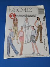 McCall's Vintage Pattern 2101, 1 Hour Drawstring Pants, Shorts. Size Y XSM, SM, picture