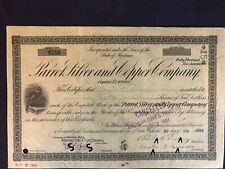 Vintage 1899 Parrot Silver and Copper Company Certificate picture