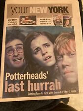 Harry Potter “POTTERHEAD’S LAST HURRAH” Daily News July 10 2011 picture