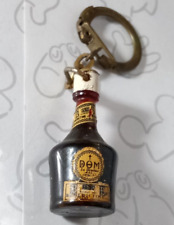 Dom Benedictine Liqueur Mini Brown Bottle Vintage Keychain Keyring picture
