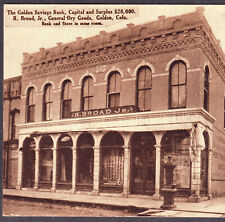 Golden Colorado Bank R. Broad Dry Goods General Store Dirt Street View PostCard picture