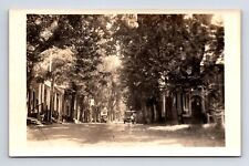 RPPC Tree Lined Residential Street Froceries Dutch Flat California CA Postcard picture