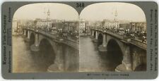 c1900's Real Photo Keystone Stereoview London Bridge in London England 348 picture
