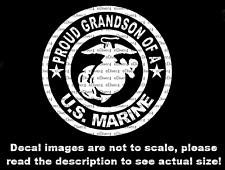 Proud Grandson of a US Marine Car Van Truck Decal US Made US Seller USMC picture