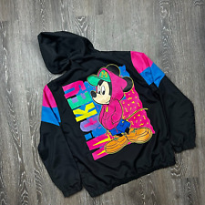 Disney EUC Vintage 90s Style Mickey Mouse Windbreaker Jacket Hoodie Size S picture