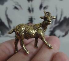 Vintage Style Solid Brass Tough Goat Animal Figurine Statue for Home Decor picture