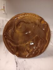VINTAGE VAN BRIGGLE POTTERY MCM BROWN ROUND ANTELOPE ASHTRAY Nice, No Chips picture