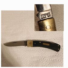 Vtg SCHRADE + USA 50T OLD TIMER Lockback Pocket Knife *POORLY SHARPENED READ* picture