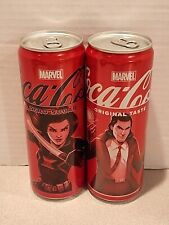 2 Coca-Cola Marvel BLACK WIDOW and LOKI COKE Slim Can Unopened Sealed 2024 picture