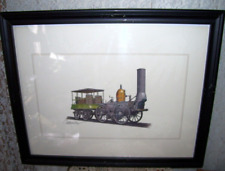Antique Framed Picture  Steam Engine Dewitt Clinton picture