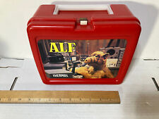 Vintage 1987 ALF Lunchbox Red Plastic Alien Production READ picture
