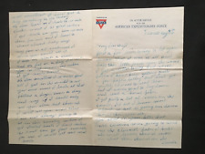 WW 1 YMCA American Expeditionary Force Letter France 1918 picture