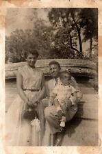 Vtg Found B&W Photo African American Family 1950s Retro Family MCM Snapshot picture