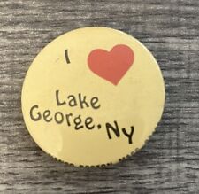 Vtg I Love Lake George NY Pinback Button Bpn002 picture