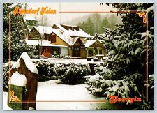 Postcard Alpine Village Helen Georgia Alpendorf Snow Scene Unposted 4x6 picture