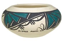 Acoma Pottery M Vallo Rio Grande Stoneware Pinion Native Candle Holder Tiny Bowl picture