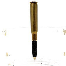Handmade 50 Caliber Twist Ballpoint Pen Black Glitter Sparkle Acrylic picture