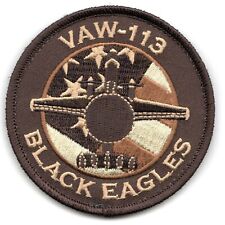 Navy VAW-113 E-2D Bullet Desert USA Round Military Hook Loop Embroidered Patch picture