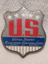 VINTAGE EARLY U.S. RADIATOR CORP. METAL BOILER BADGE EMBLEM TAG SIGN NAME PLATE picture