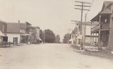 NW Honor MI RPPC 1908 VERY EARLY VILLAGE GASOLENE STOP NEXT TO COVEY DRUGS picture