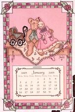 2003 Sara Soules Calendar Teddy Bear Doll Pink Beautiful Fun Design picture