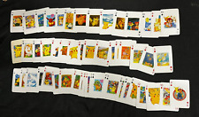 1990s Vint Rare Pokemon Anime Playing 52 Card Deck 99% Complete AA 22123 picture
