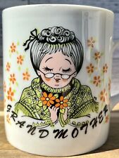 Vintage Grandmother Mug. Retro Flower Grandma Mug. picture