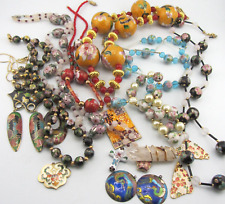 Vintage Chinese Cloisonne Enamel Lot Craft Repair Some Wearable Necklace Bead S1 picture