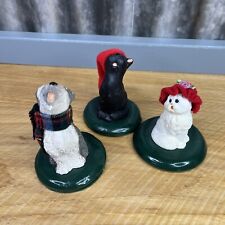3 Byers Choice The Carolers Dog Cats Figurine Accessory Christmas & Decor Vtg picture