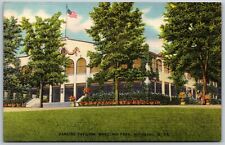 Vtg West Virginia WV Dancing Pavilion Wheeling Park 1940s View Old Card Postcard picture