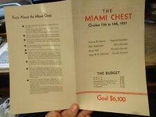 1937 Miami University Oxford Ohio Community Chest Campaign Fund Raiser Papers picture