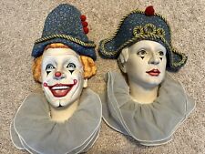 RARE Pair Of Limited Edition Fine Arts Ben Black Hand Signed Clown Wall Art picture
