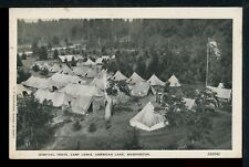 Early Camp Lewis Hospital Tents American Lake WA Historic Vintage Postcard M690 picture